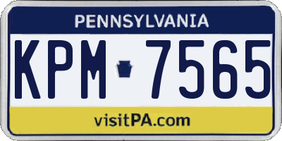 PA license plate KPM7565