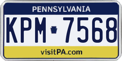 PA license plate KPM7568