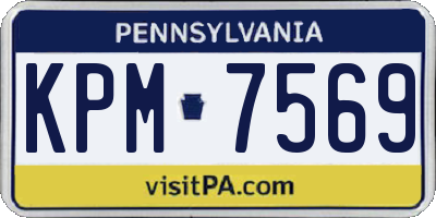 PA license plate KPM7569