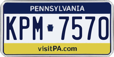 PA license plate KPM7570