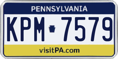PA license plate KPM7579