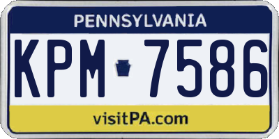 PA license plate KPM7586