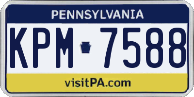 PA license plate KPM7588