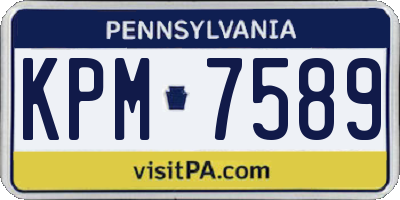 PA license plate KPM7589