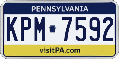PA license plate KPM7592