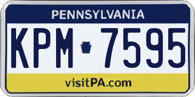 PA license plate KPM7595