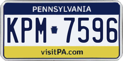 PA license plate KPM7596