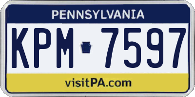 PA license plate KPM7597