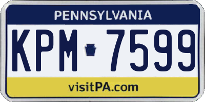 PA license plate KPM7599