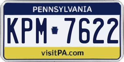 PA license plate KPM7622