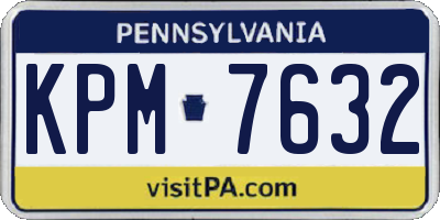 PA license plate KPM7632