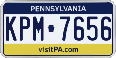 PA license plate KPM7656