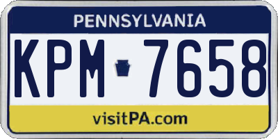 PA license plate KPM7658