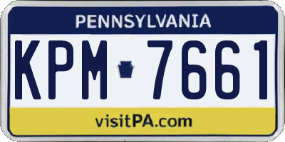PA license plate KPM7661