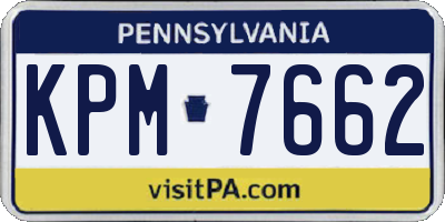 PA license plate KPM7662