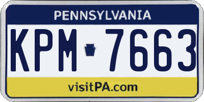 PA license plate KPM7663