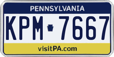 PA license plate KPM7667