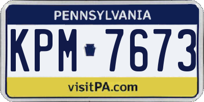 PA license plate KPM7673