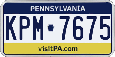 PA license plate KPM7675