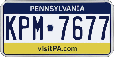 PA license plate KPM7677
