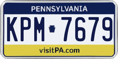 PA license plate KPM7679