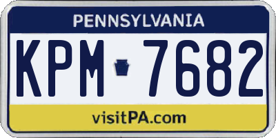 PA license plate KPM7682