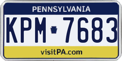 PA license plate KPM7683