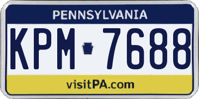 PA license plate KPM7688