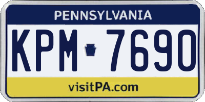 PA license plate KPM7690