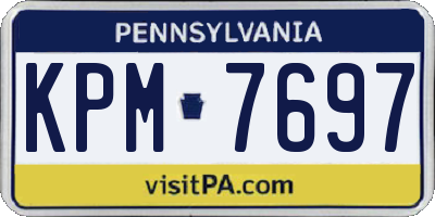 PA license plate KPM7697