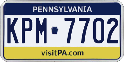 PA license plate KPM7702