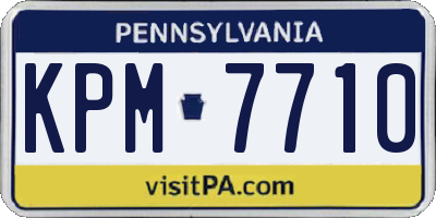 PA license plate KPM7710