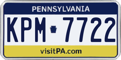 PA license plate KPM7722