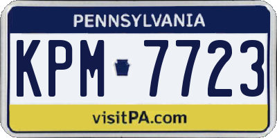 PA license plate KPM7723