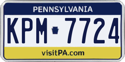 PA license plate KPM7724