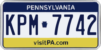 PA license plate KPM7742