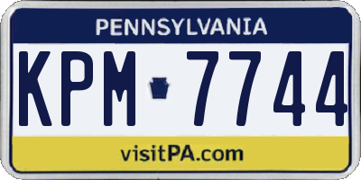 PA license plate KPM7744