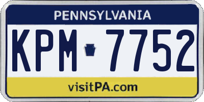 PA license plate KPM7752