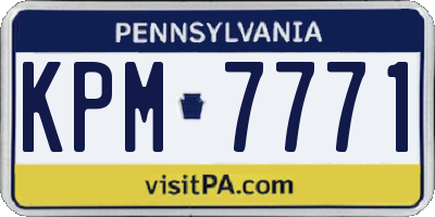 PA license plate KPM7771