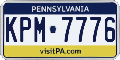 PA license plate KPM7776