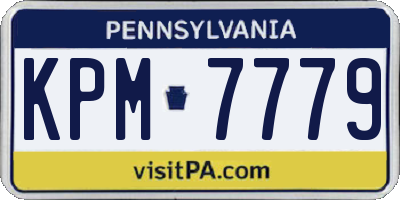 PA license plate KPM7779