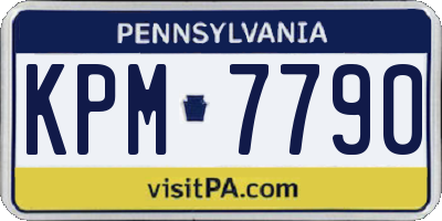 PA license plate KPM7790