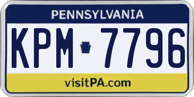 PA license plate KPM7796