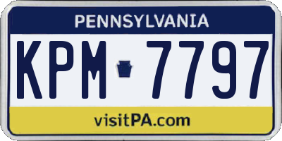 PA license plate KPM7797