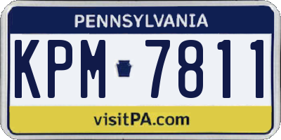PA license plate KPM7811