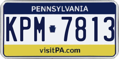 PA license plate KPM7813