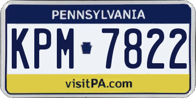 PA license plate KPM7822