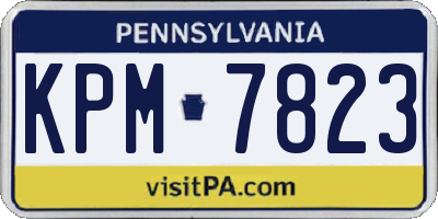 PA license plate KPM7823
