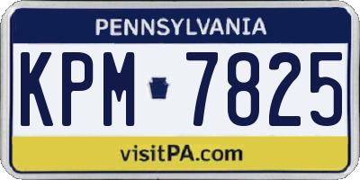 PA license plate KPM7825