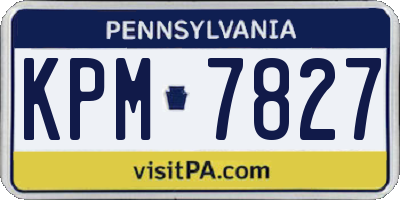 PA license plate KPM7827
